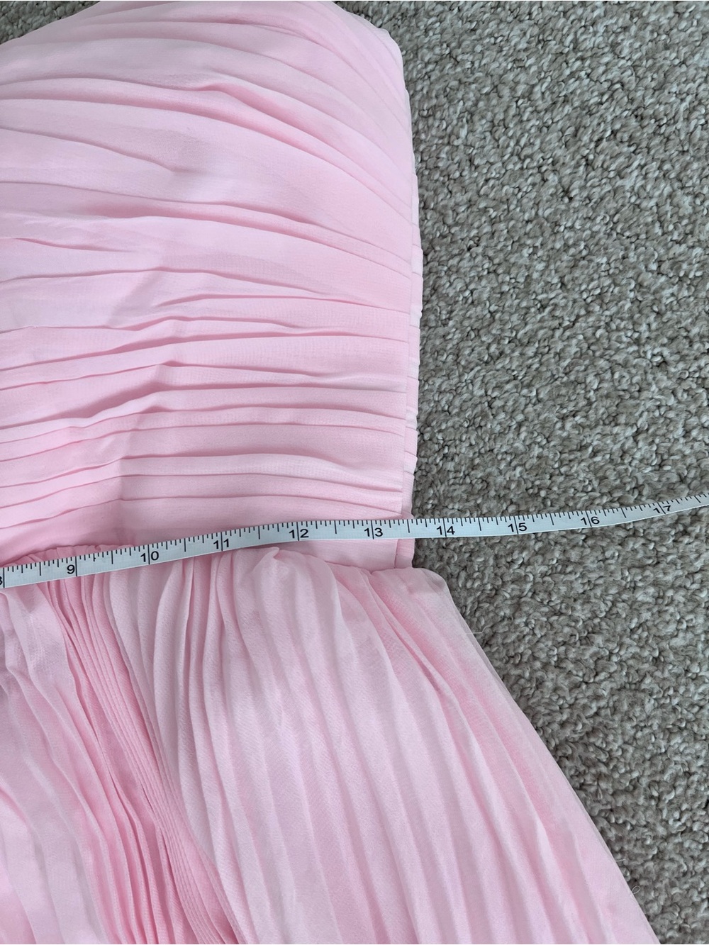 NWT RYANTH Baby Pink Pleated Strapless Maxi Dress - Picture 6 of 11